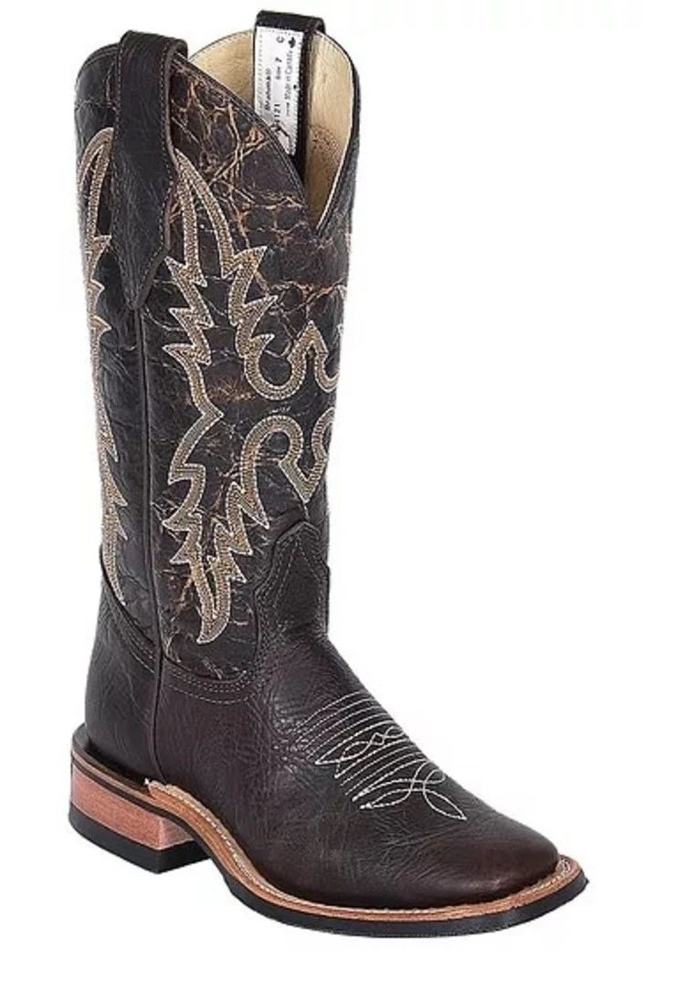 LADIES BROWN BULLHIDE ROPER BOOT - Click Image to Close