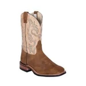 BRAHMA | MEN'S RANCHMAN ROPER BOOT - AGED BARK DESPERADO/NATURAL - Click Image to Close